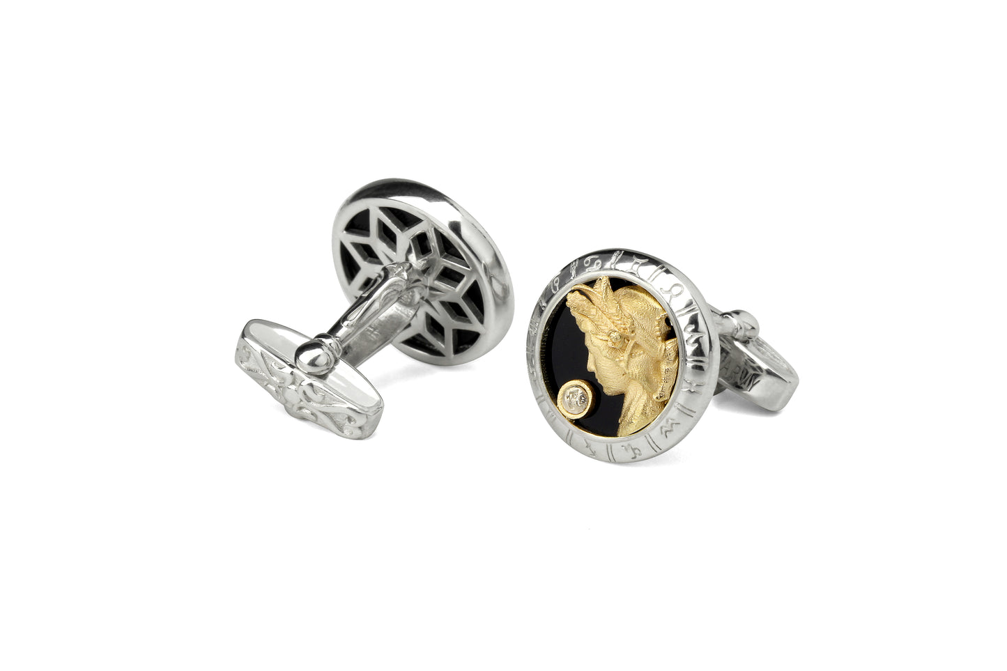 Astrology Virgo constellations series 925 silver cufflinks MM2312S