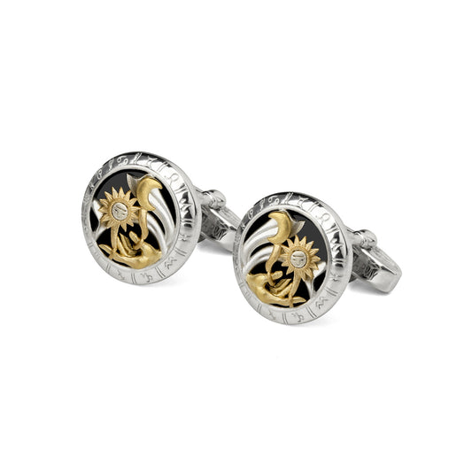 Astrology Libra twelve constellations series 925 silver cufflinks MM2311S