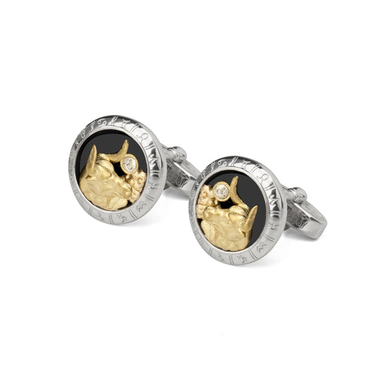 Astrology Taurus twelve constellations series 925 silver cufflinks MM2310S