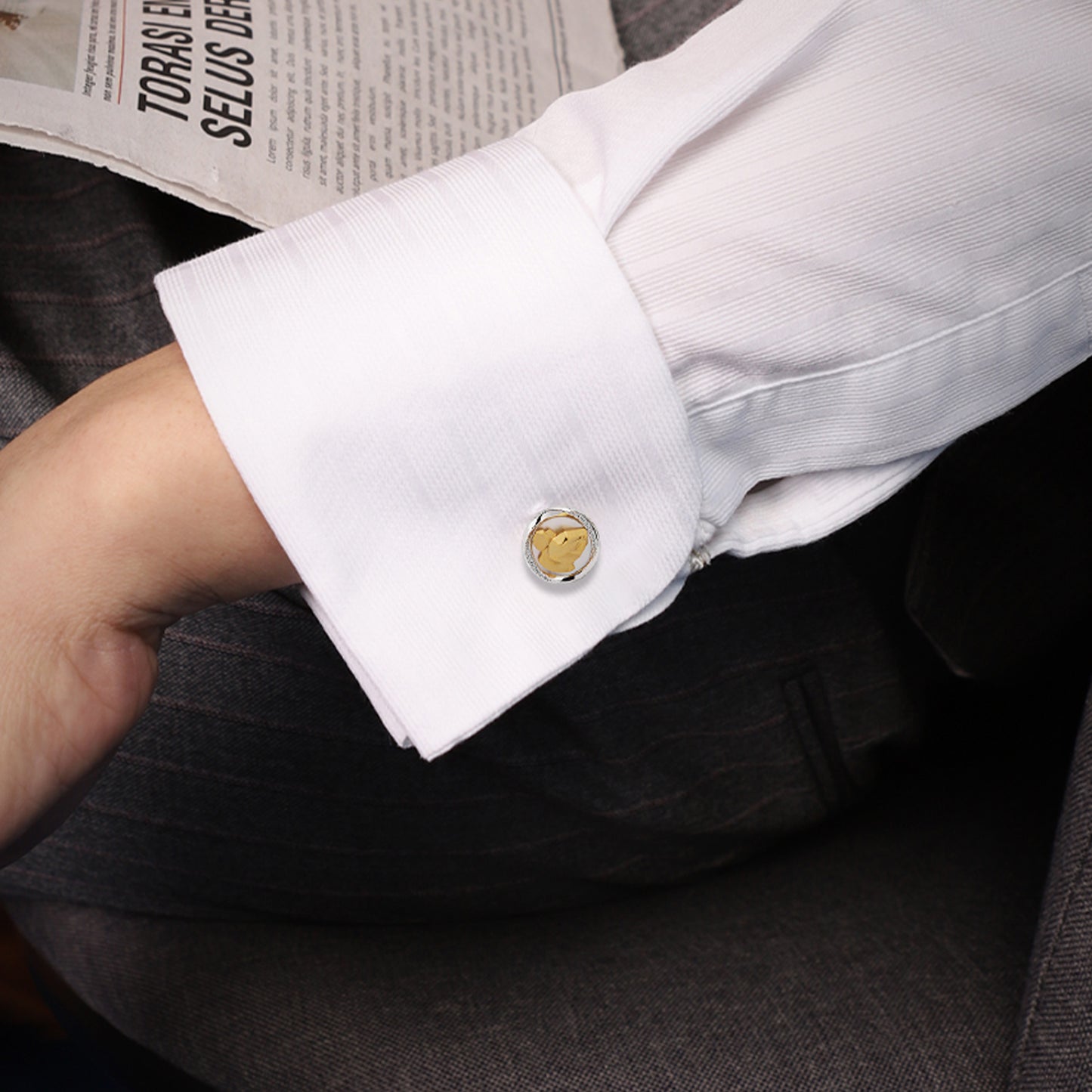 Mobius series Zodiac Rat cufflinks MM2401S