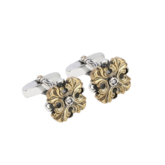 925 silver series four-leaf flower cufflinks MM2205S