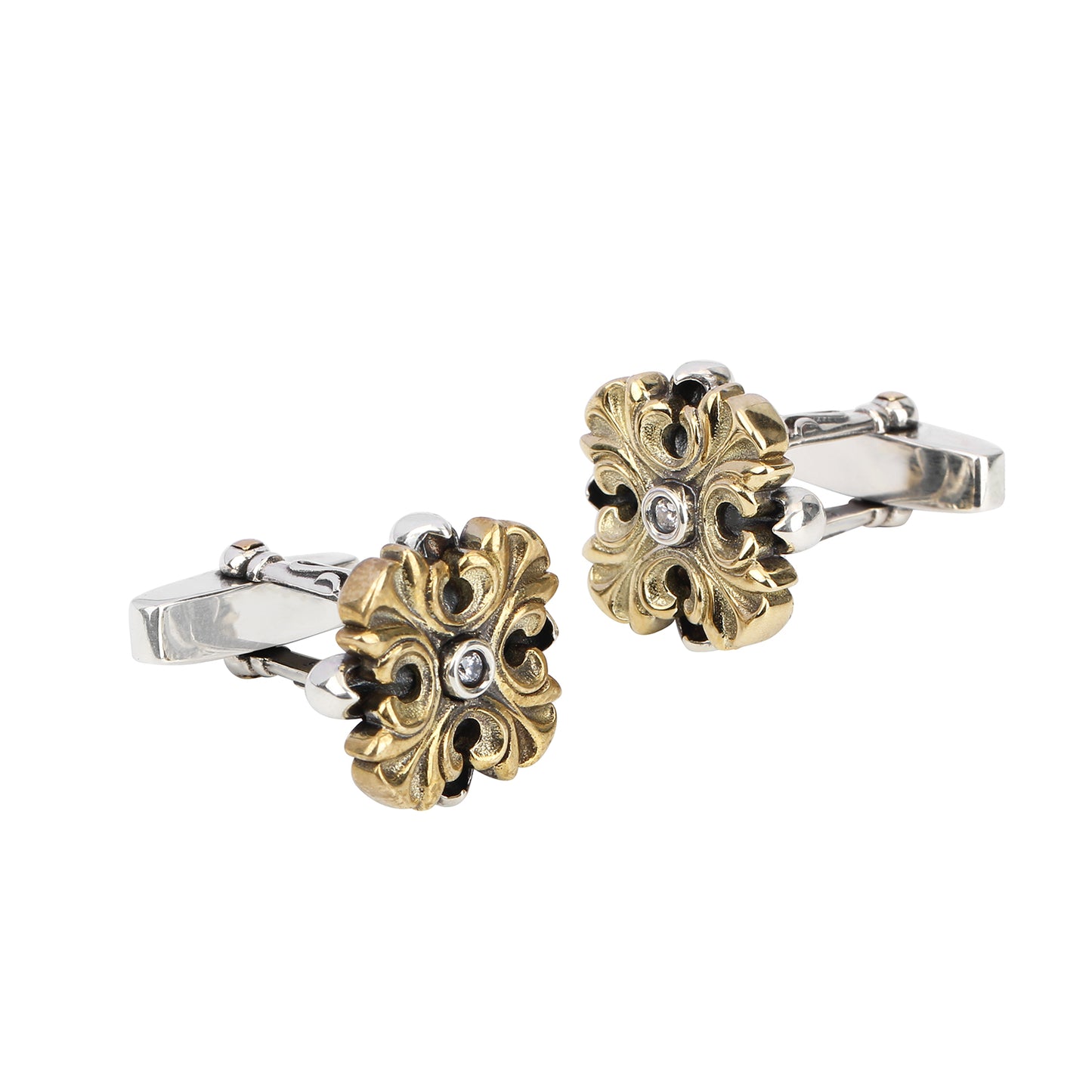 925 silver series four-leaf flower cufflinks MM2205S