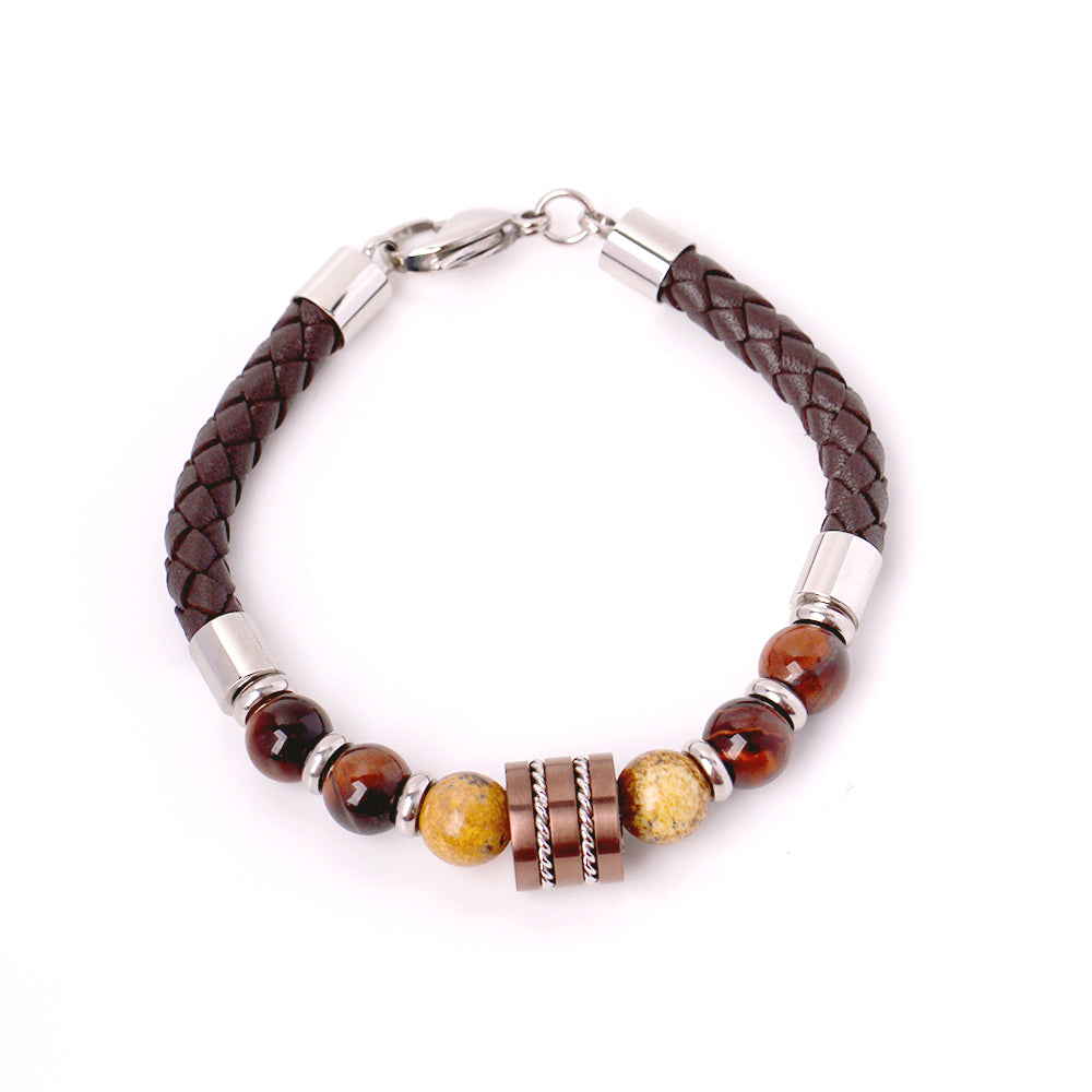 Tiger's Eye with Titanium Steel Bracelet