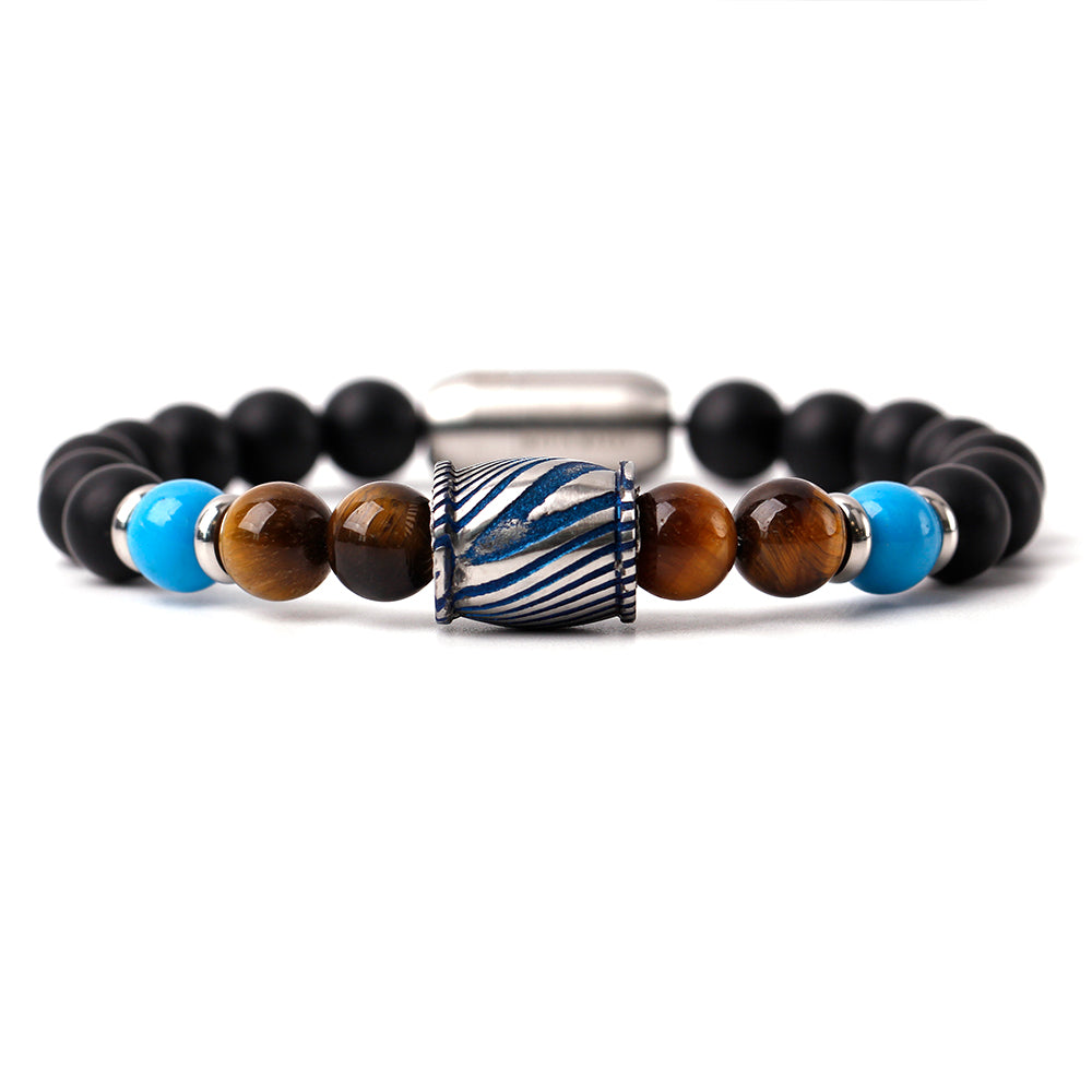 Tiger's Eye with Titanium Steel Bracelet